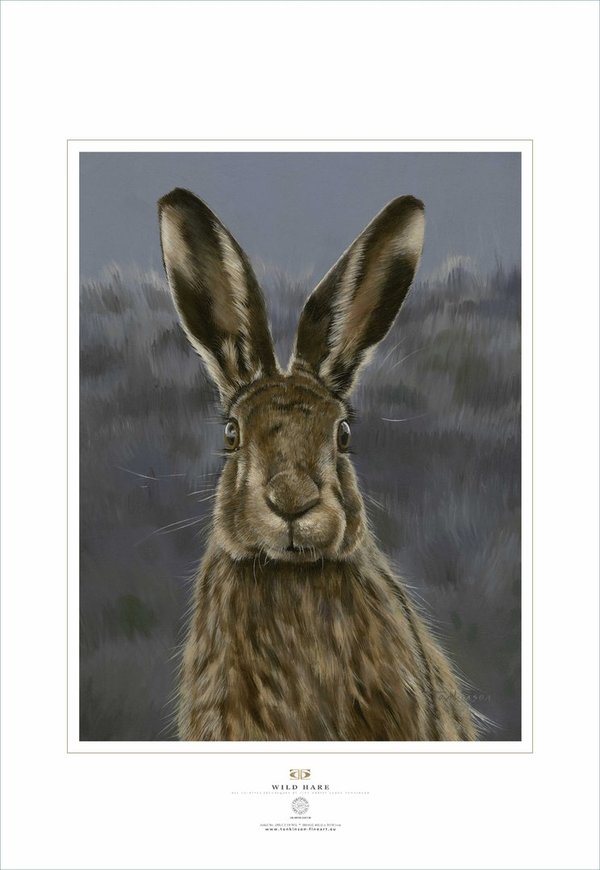 Wild Hare - Open Edition Fine Art Giclée Paper Print - 40x30cm
